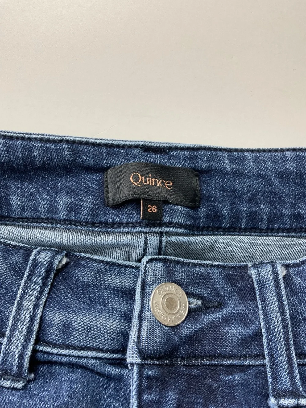 Quince Bella Stretch Patch Pocket Wide Leg Jeans - Picture 6 of 9